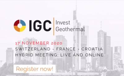 Geothermal markets & opportunities in Croatia, France, Switzerland – IGC Invest, Nov. 17, 2020