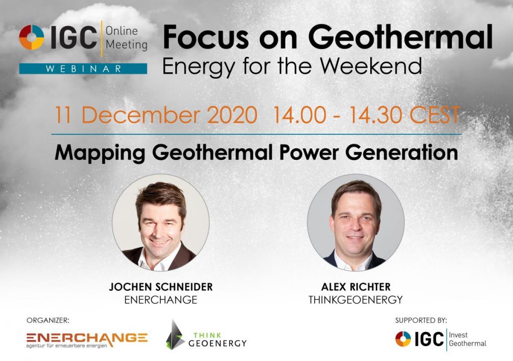 Webinar – Mapping geothermal, our geothermal power plant map, Dec. 11, 2020
