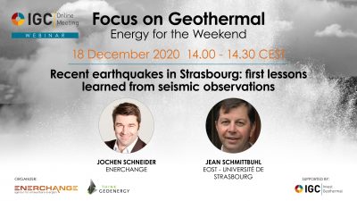 Webinar – Recent earthquakes in Strasbourg, first lessons learned, Dec. 18, 2020