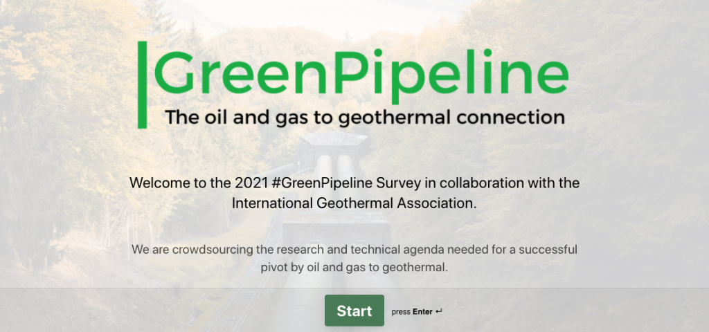 Survey #GreenPipeline – cataloguing agenda for pivot by oil and gas to geothermal