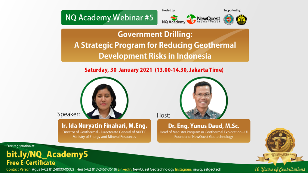Webinar – Indonesian government-lead geothermal drilling program, Jan 30, 2021