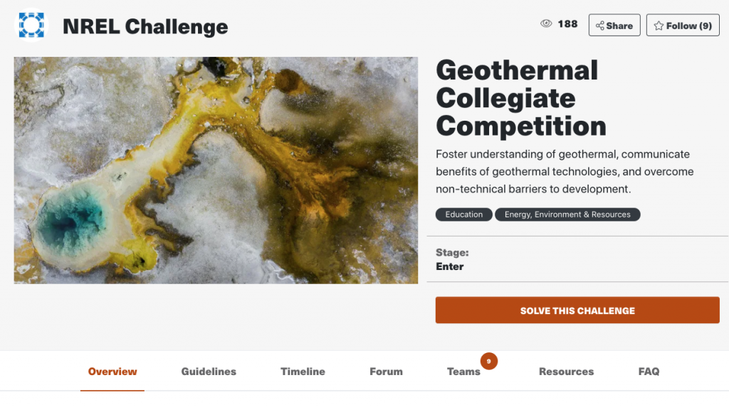 Final teams chosen in Geothermal Collegiate Competition