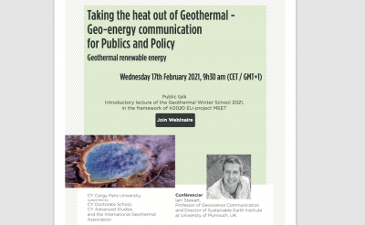 Webinar – Geo-energy communication for publics and policy, Feb. 17, 2021