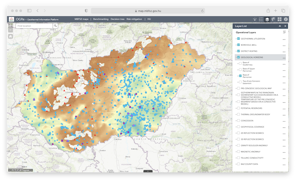 Hungary’s interactive geothermal information platform