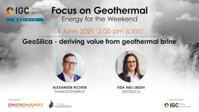 Webinar – GeoSilica, silica from geothermal brine, June 4, 2021