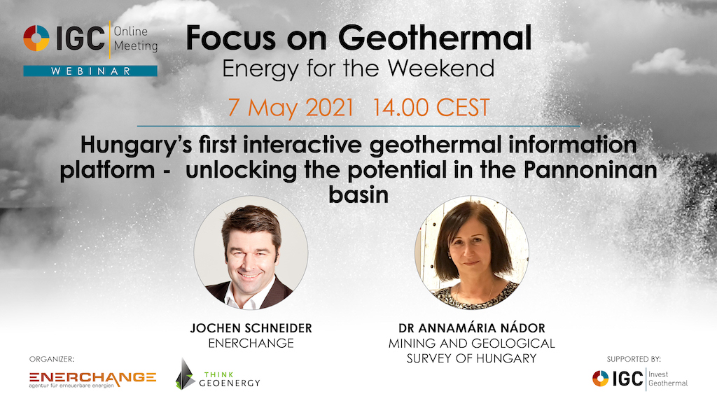 Webinar – Hungary’s interactive geothermal platform, May 7, 2021