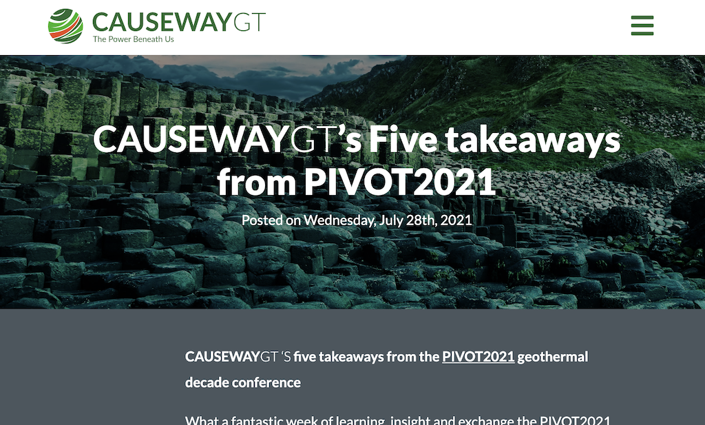 Five key takeways from Pivot2021 Geothermal.Reimagined