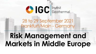 IGC Invest Geothermal, Frankfurt/ Germany – Sept 28-29, 2021
