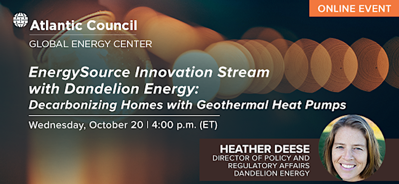 Decarbonizing homes with geothermal heat pumps, Oct. 20, 2021