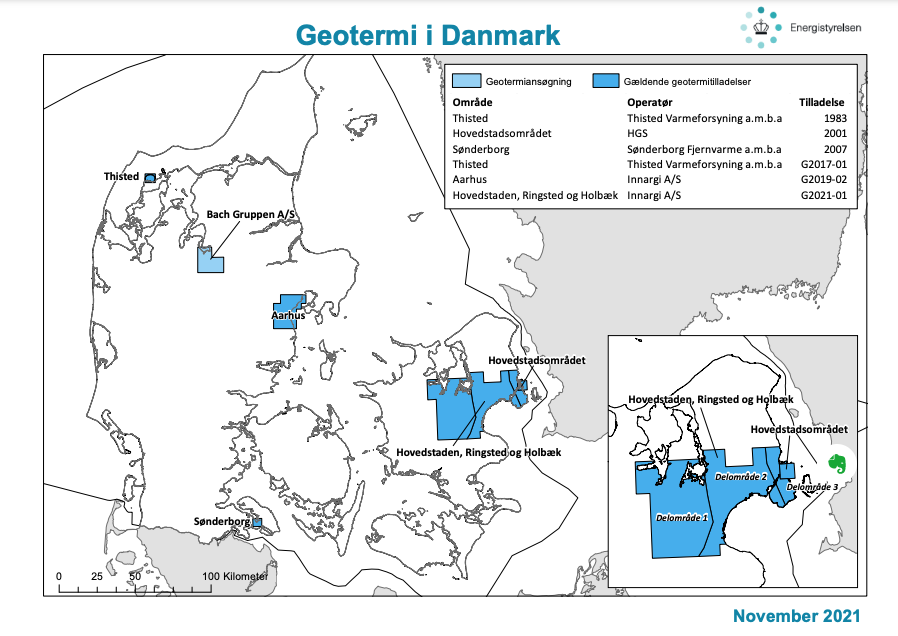 New geothermal permits for Copenhagen, Ringsted and Holbaek, Denmark