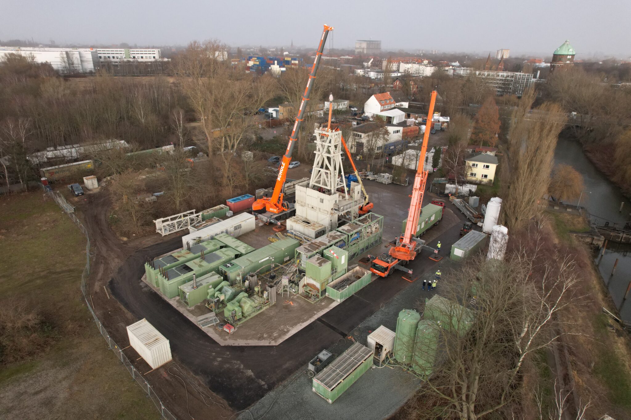 Stadt Hamburg, Deutschland, beginnt mit Bohrungen für Geothermieprojekt