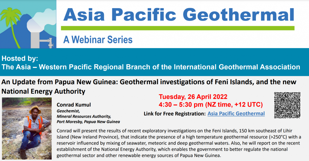 Webinar – Geothermal investigation of Feni Islands, PNG