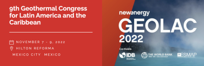 Geothermal Congress for Latin America + Caribbean (GEOLAC), Nov. 7-9, 2022