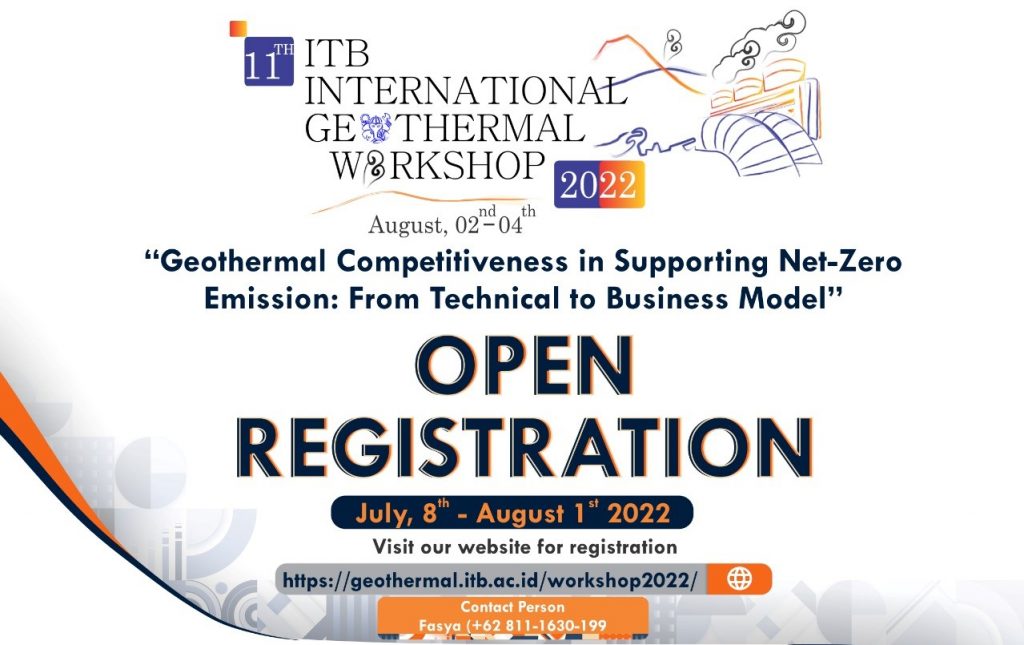 Registration open for 11th ITB International Geothermal Workshop, August 2-4
