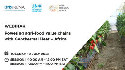Registration open for webinar – Powering agri-food value chains with geothermal heat – Africa