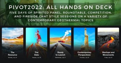 Countdown & Program – PIVOT geothermal conference, July 25-29, 2022