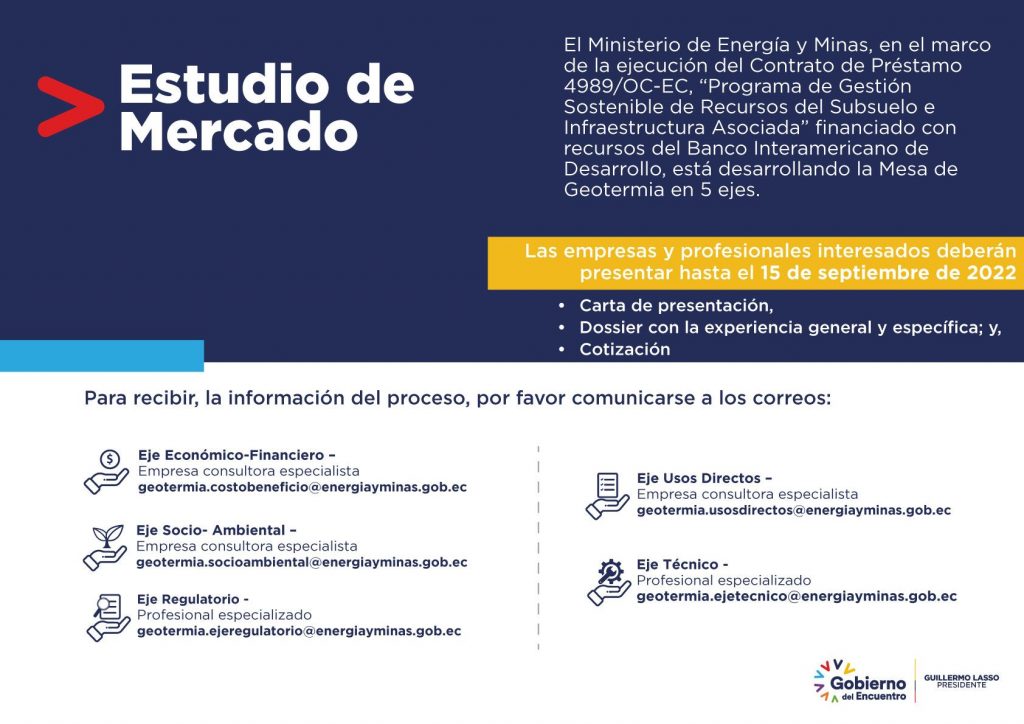 Ecuador’s Ministry of Energy launches call for Geothermal Table