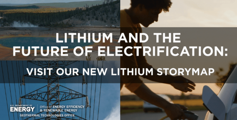 US DOE publishes storymap on lithium and geothermal