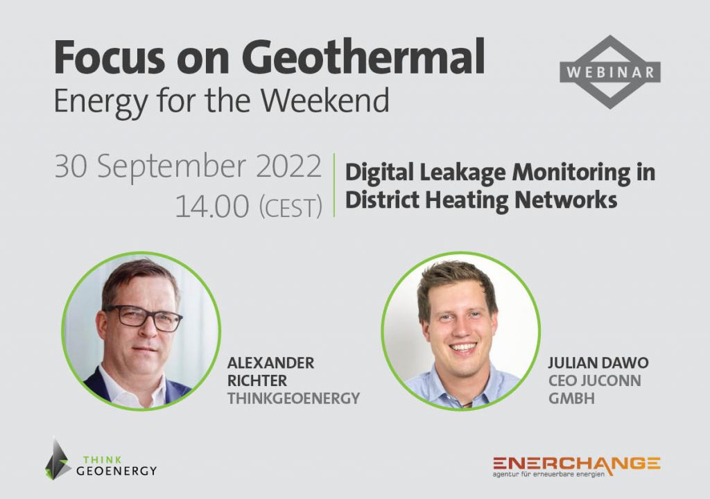 Webinar – Digital Leakage Monitoring in District Heating Networks, Sep 30, 2022