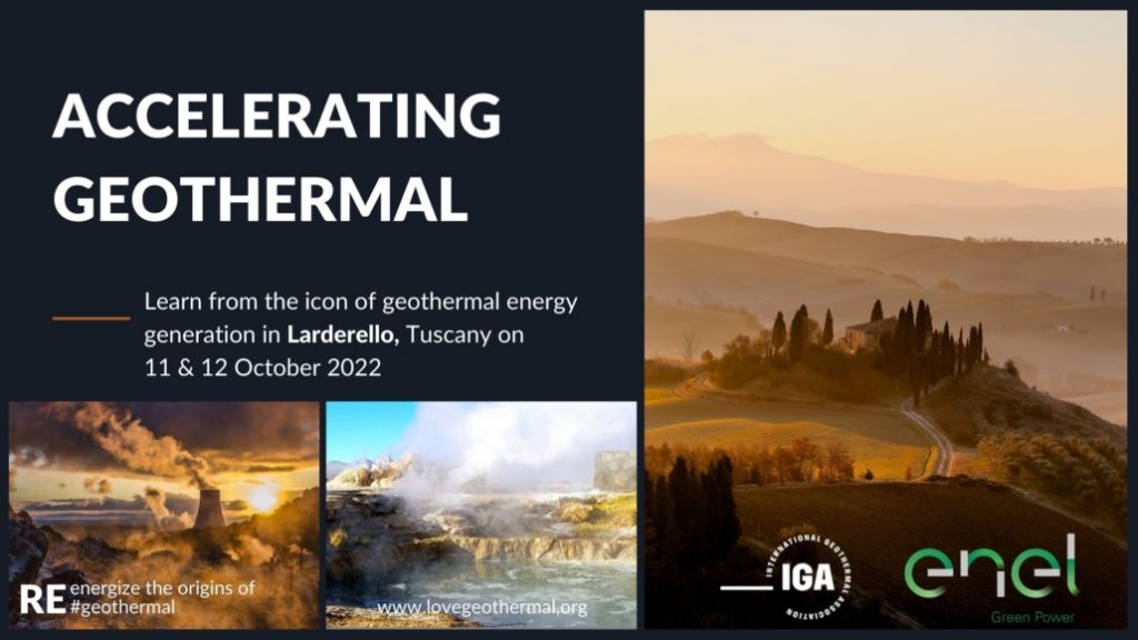 International Geothermal Workshop, October 11 to 12, 2022 – Larderello, Italy