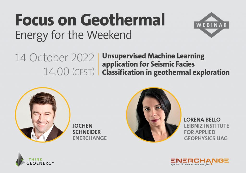 Webinar – Unsupervised Machine Learning application for Seismic Facies Classification in geothermal exploration, Oct 14, 2022