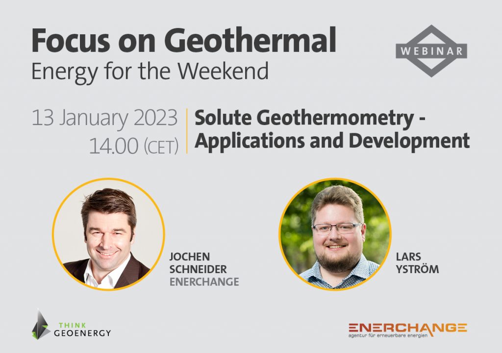 Webinar – Solute Geothermometry – Applications and Development, Jan 13, 2023
