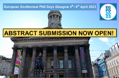 Abstract submission open for 2023 European Geothermal PhD Days