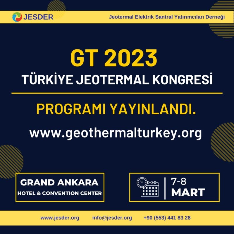 Program published for GT 2023 Türkiye Geothermal Congress