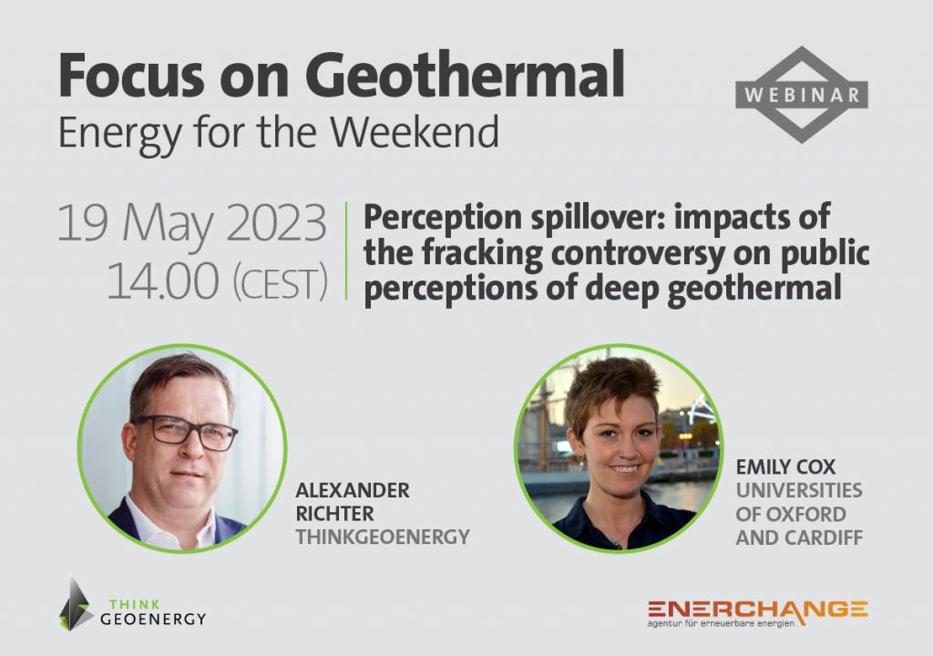 Webinar – Perception spillover of fracking controversy on geothermal, 19 May 2023