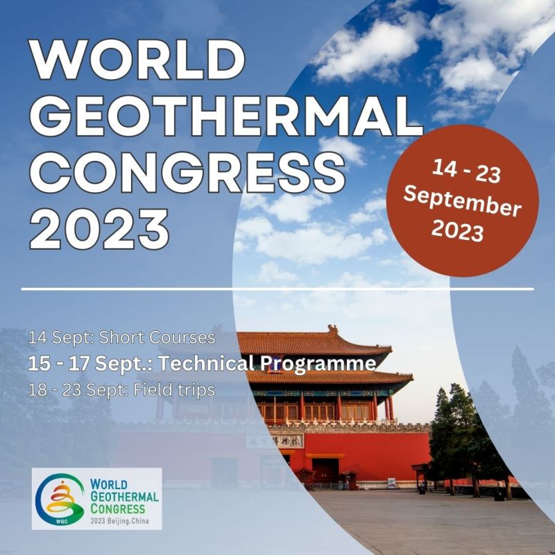 World Geothermal Congress 2023 rescheduled to September 14 to 23