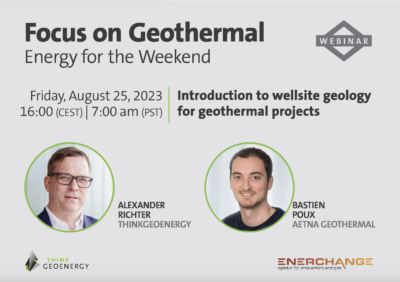 Webinar – Introduction to Wellsite Geology for Geothermal Projects, Aug 25, 2023