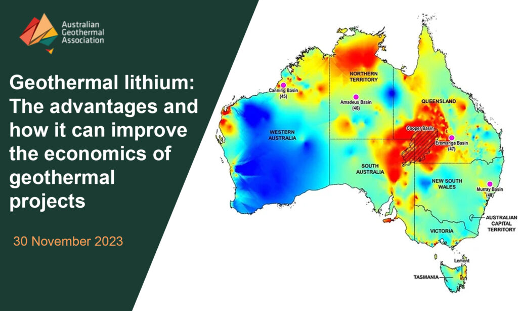 Webinar – Geothermal lithium, advantages and economics, 30 November 2023