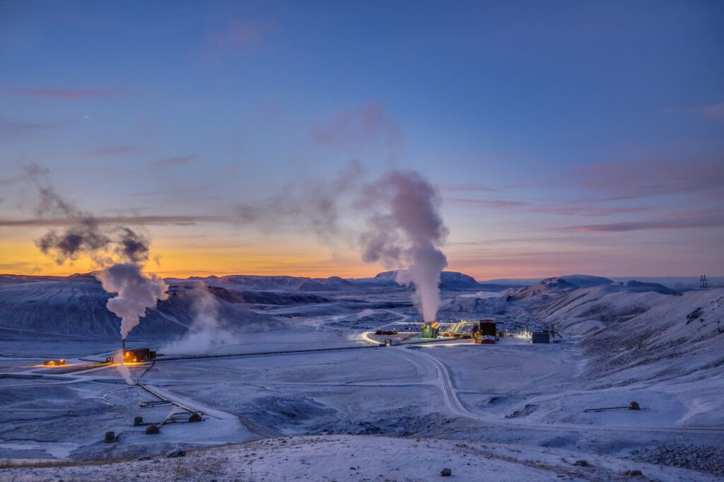 El campo geotérmico y la central eléctrica de Krafla en Islandia (fuente: Landsvirkjun)