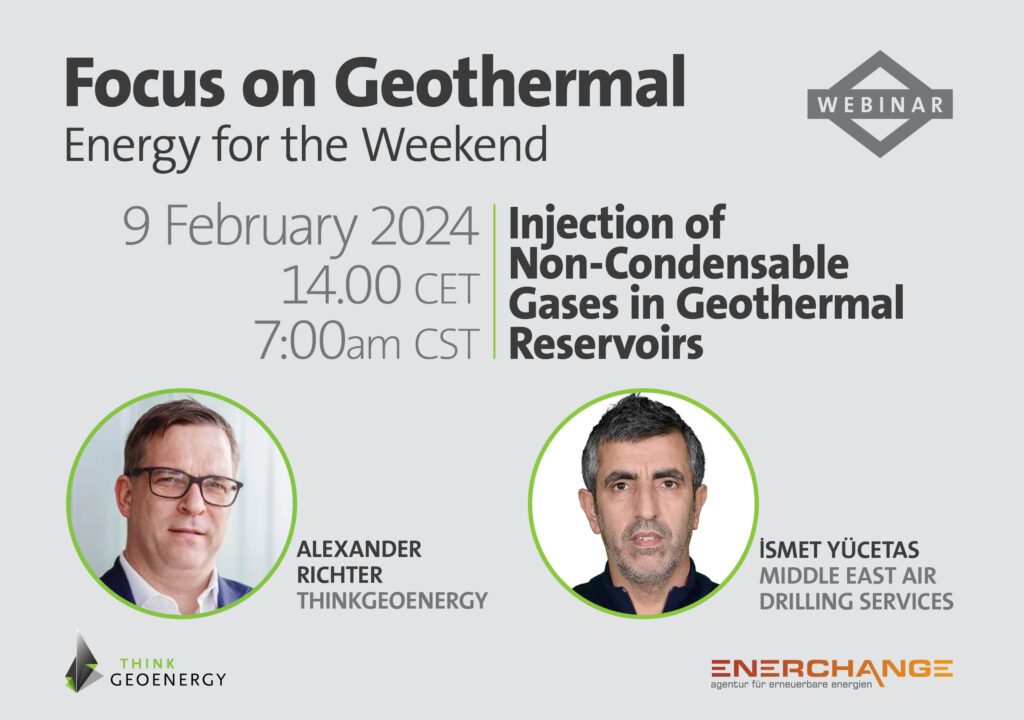 Webinar – Injection of NCG in geothermal reservoirs, 9 February 2024