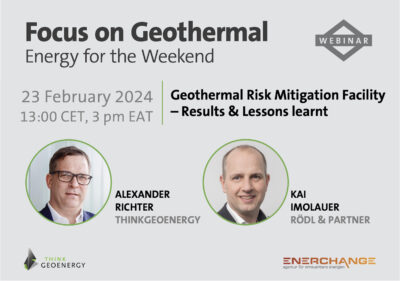 Webinar – Results & lessons from Geothermal Risk Mitigation Facility, 23 February 2024