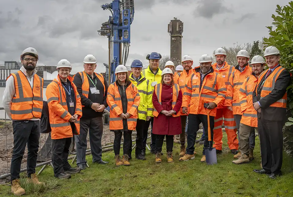 BGS breaks ground on geothermal heating system in Keyworth HQ, UK