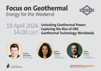 Webinar – Flexible geothermal power generation with modular ORC, 17 May 2024