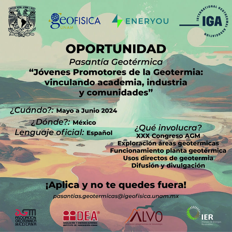 Internship opportunity – Young geothermal professionals in Mexico