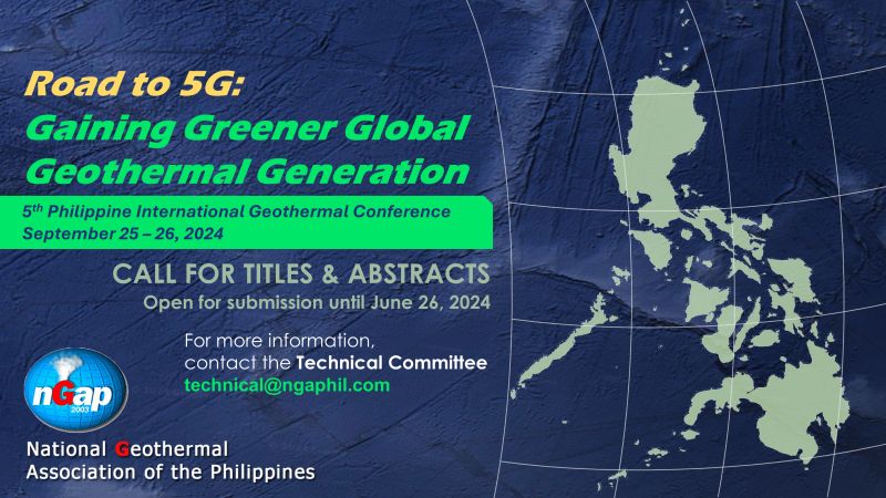 Call for abstracts – 5th Philippine International Geothermal Conference