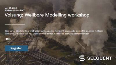Registration open – Volsung wellbore modelling workshop, 31 May 2024, Reykjavik University