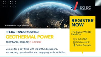 Registration open for EGEC Geothermal Power event, 21 June 2024 in Brussels