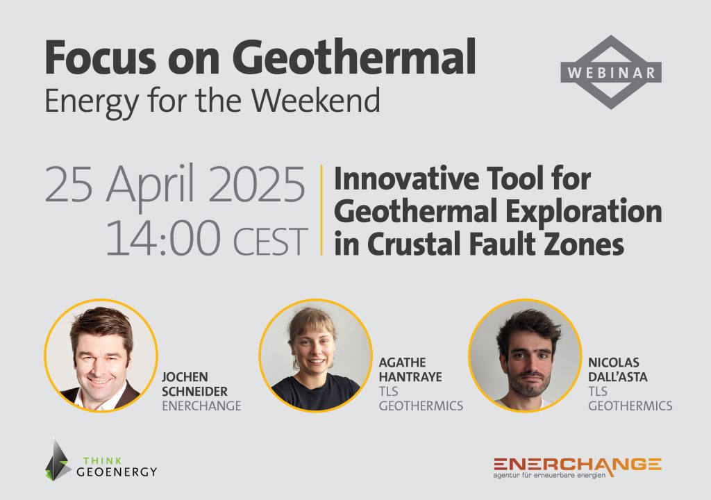 Webinar – Innovative tool for geothermal exploration in crustal fault zones, 25 April 2025