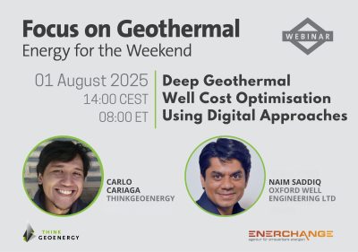 Webinar – Geothermal well cost optimization using digital technologies, 1 August 2025