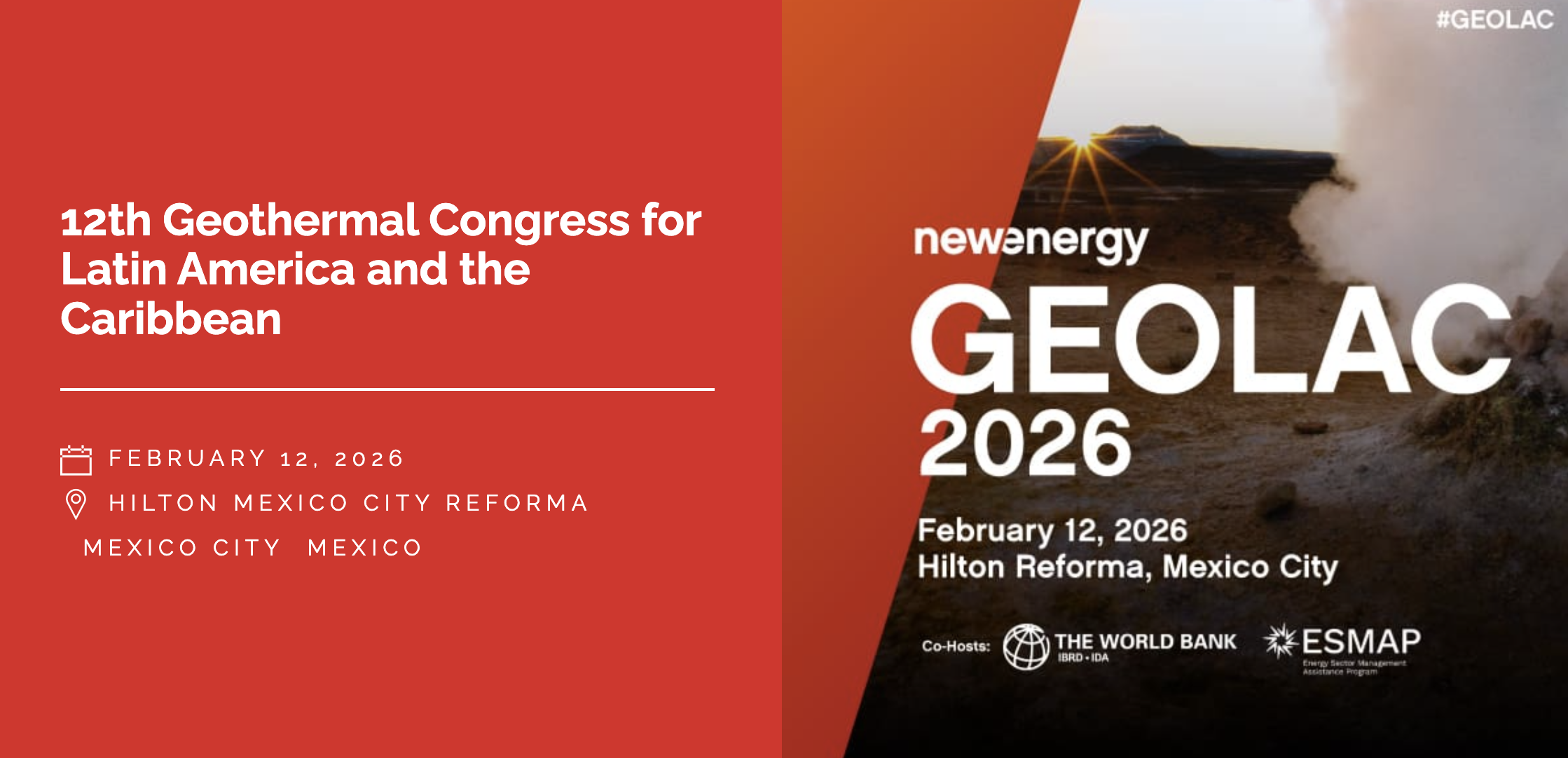 PiensaGeotermia returns as media partner for GEOLAC 2026