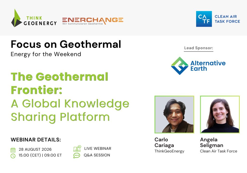 Webinar – The Geothermal Frontier: A Global Knowledge Sharing Platform, 28 August 2026