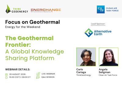 Webinar – The Geothermal Frontier: A Global Knowledge Sharing Platform, 28 August 2026