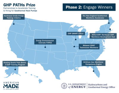 Eight US firms receive funding for workforce development for geothermal heat pumps