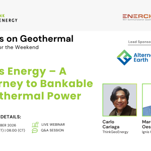 Webinar – The journey of Ignis Energy to bankable geothermal power, 9 October 2026
